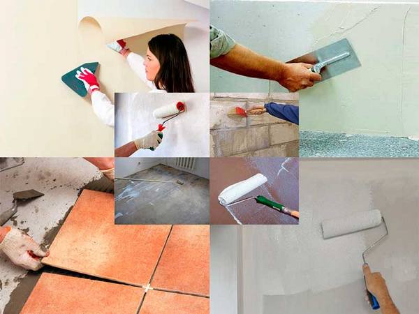 priming of various mineral surfaces