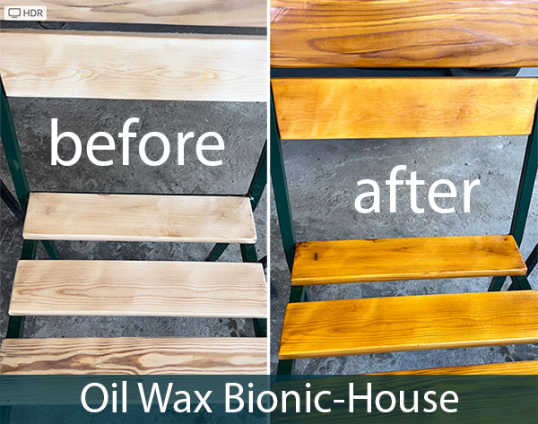 Просочення восковою олією дерев'яного стільця