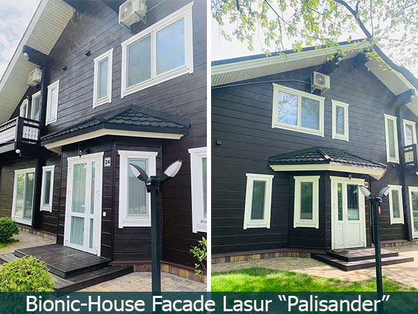 Свіжо пофарбований дерев'яний фасад будинку