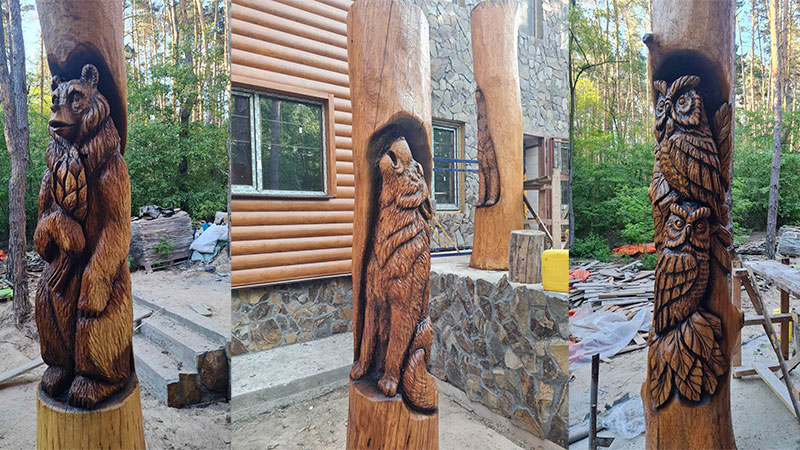 дерев'яні вироби у вигляді тварин